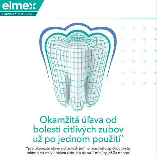 Ilustrácia zuba popisujúca okamžitú úľavu od bolesti citlivých zubov 