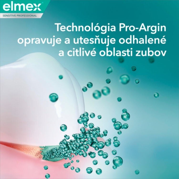 Technológia Pro-Argin opravuje a utešuje odhalené a citlivé oblasti zubov