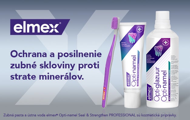 Produkty elmex pre ochranu a posilnenie zubnej skloviny.