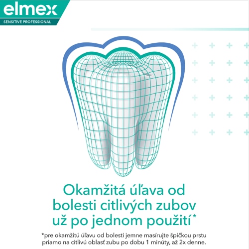 Ilustrácia zuba popisujúca okamžitú úľavu od bolesti citlivých zubov 