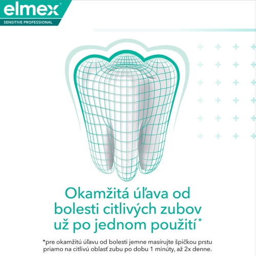 Ilustrácia zuba popisujúca okamžitú úľavu od bolesti citlivých zubov 