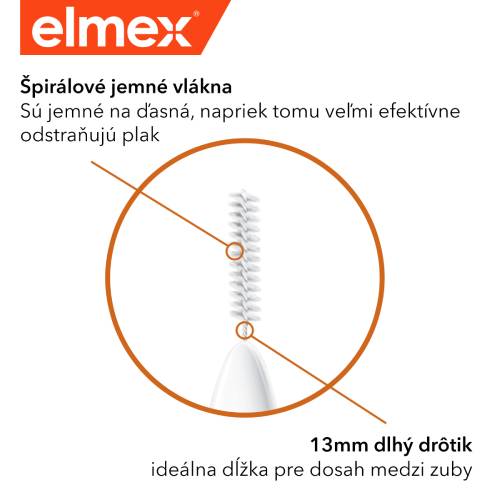 Interdentálna kefka s jemnými vláknami pre efektívne odstránenie zubného plaku.
