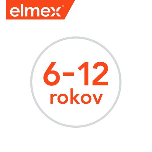 Logo zubnej pasty vhodnej pre deti vo veku 6-12 rokov.