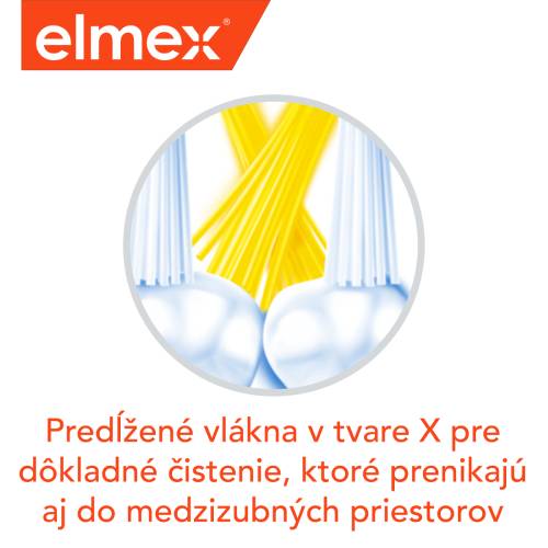 Predĺžené vlákna štetín v tvare X pre hĺbkové čistenie medzizubných priestorov.