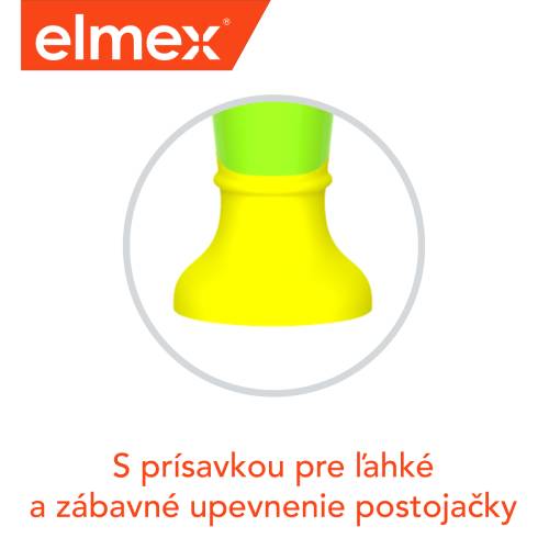 Podstavec na zubnú kefku s prísavkou značky Elmex.