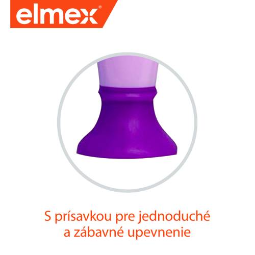 Držiak na zubnú kefku od elmex s prísavkou pre ľahké upevnenie.